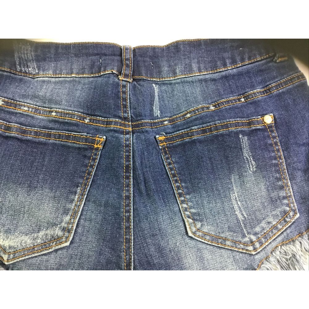 Celebrity Pink Denim booty Shorts Womens Size 1 distressed med rise Waist 26 - Picture 4 of 9